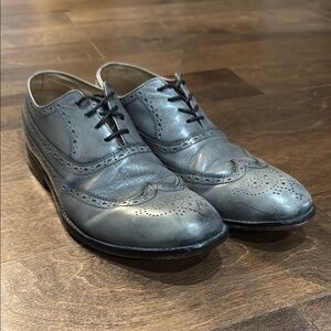 Men's Ben Sherman Grey Leather Brogue Shoes